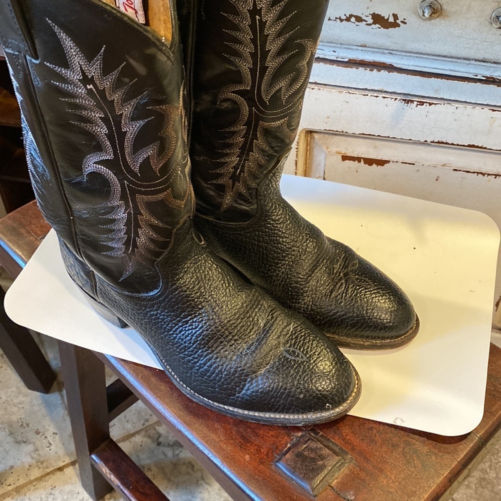 Tony Lama Black Pampas VM2995 size 9.5 EE - Picture 3 of 10